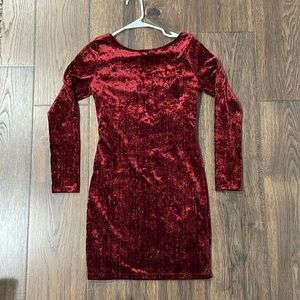 Sparkly maroon holiday dress